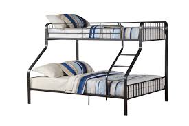 Twin XL over Queen Size Gunmetal ACME Caius Bunk Bed-Bunk Bed-HomeDaybed