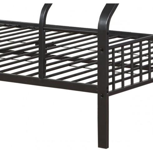 Twin XL over Queen Size Gunmetal ACME Caius Bunk Bed-Bunk Bed-HomeDaybed