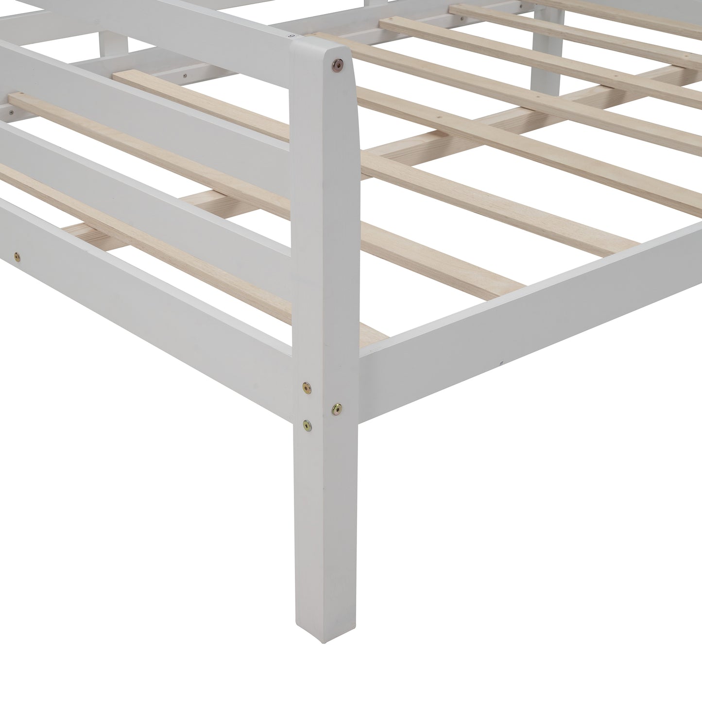 Wooden Full Size Daybed with Clean Lines, White