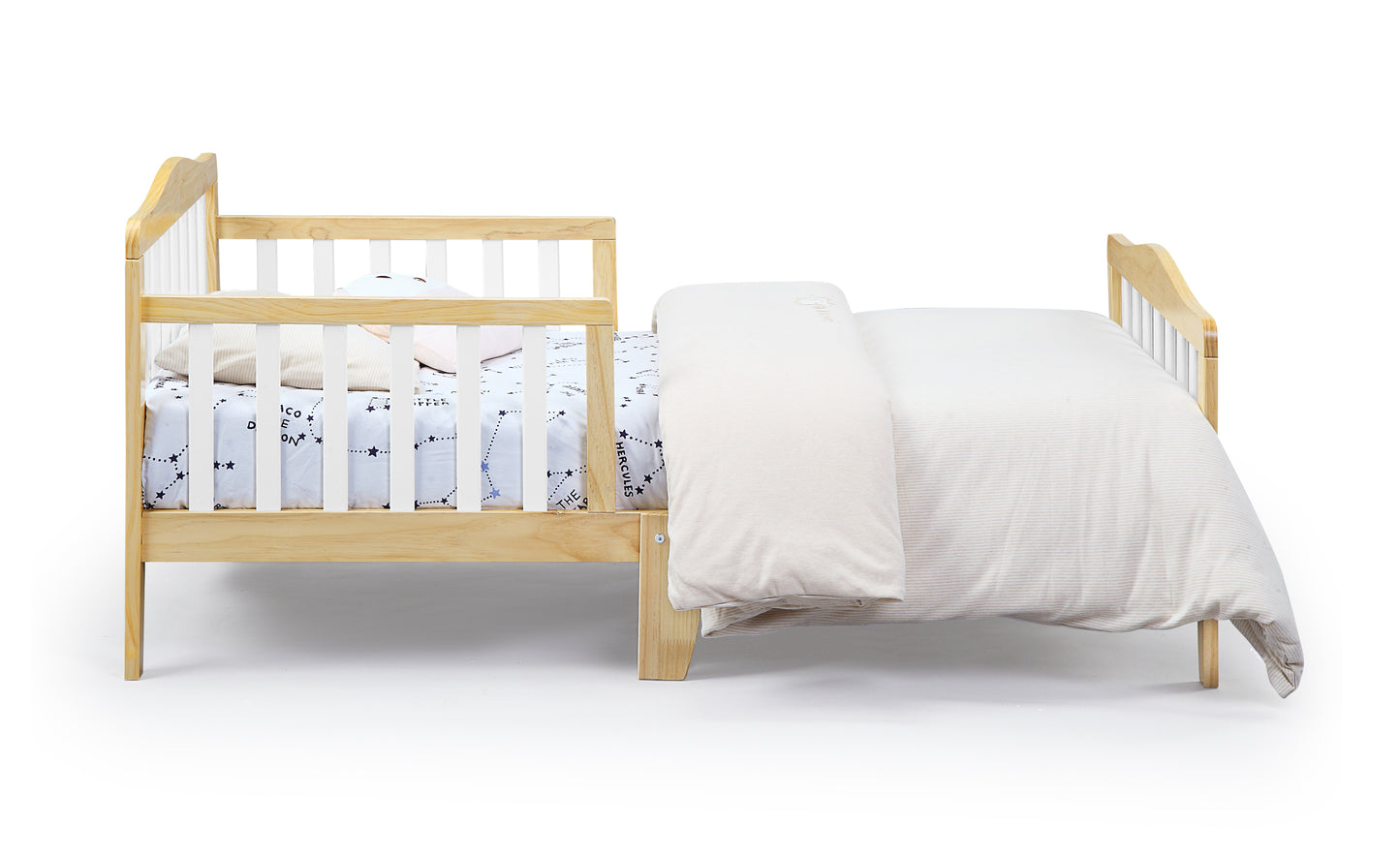 Twain Toddler Bed Natural/White
