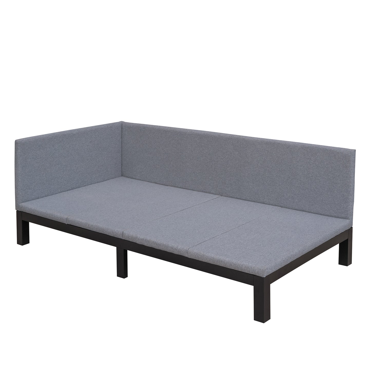 Upholstered Daybed/Sofa Bed Frame Twin Size Linen-Gray
