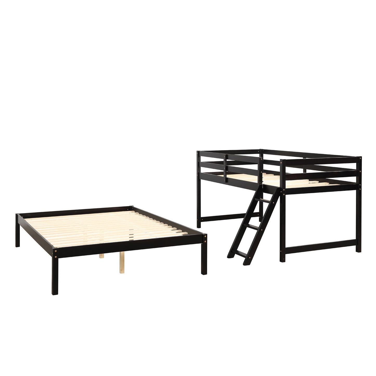 Twin over full bunk bed (Espresso)