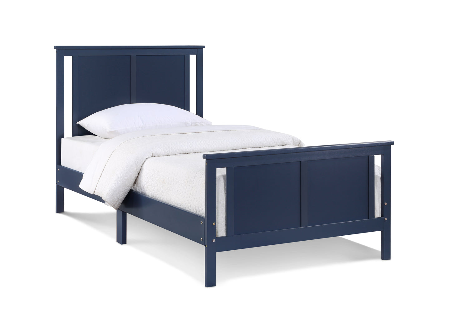 Connelly Twin Bed Midnight Blue/Vintage Walnut