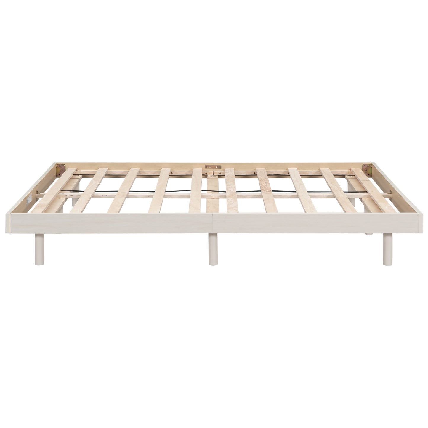 Modern Design Full Floating Platform Bed Frame for White Washed Color