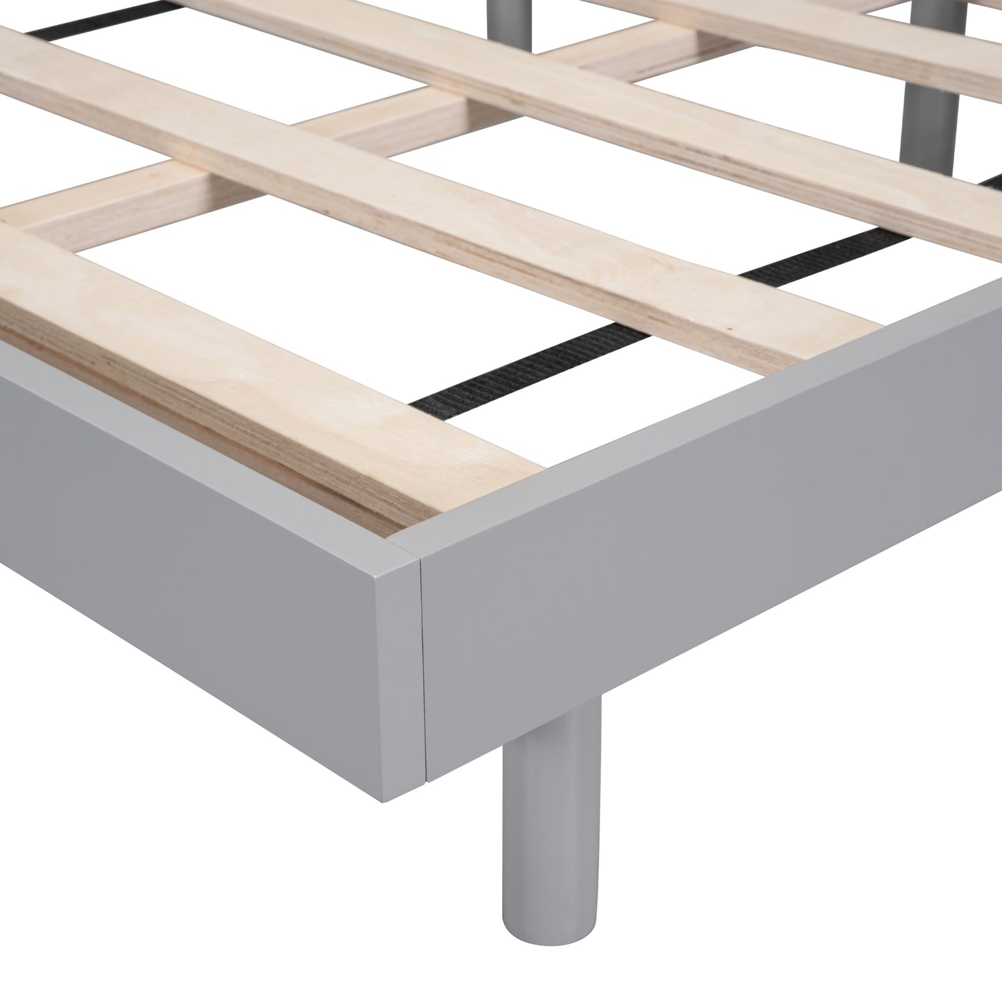 Modern Design Queen Floating Platform Bed Frame for Grey Color