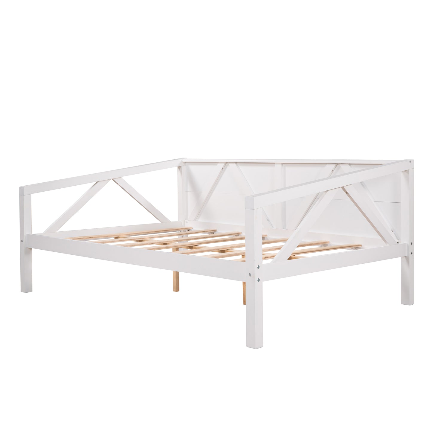 Full size Daybed, Wood Slat Support, White