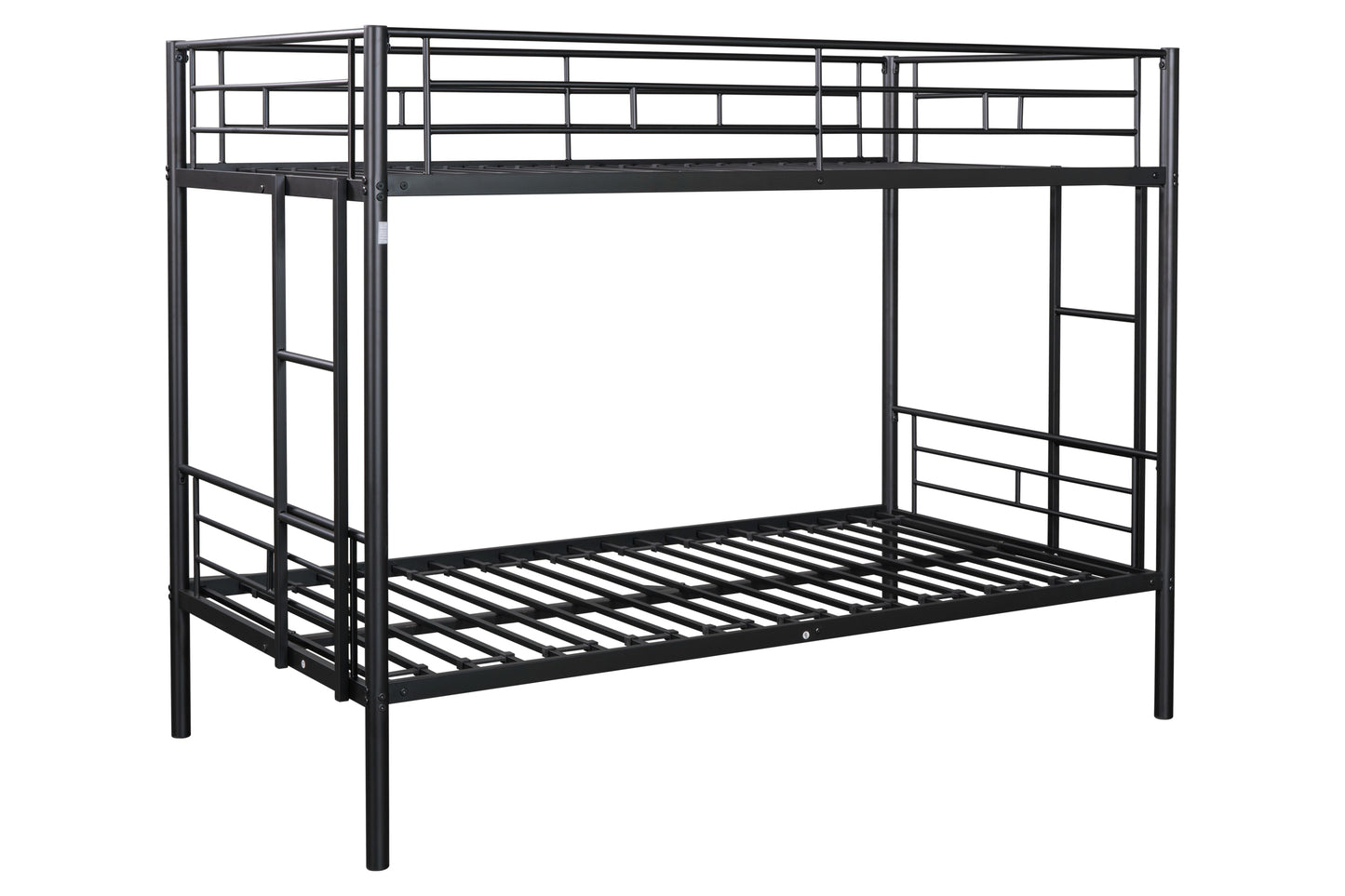 Metal Twin over Twin Bunk Bed/ Heavy-duty Sturdy Metal/ Noise Reduced Design/ 2 Side Ladders/ Safety Guardrail/ CPC Certified/ No Box Spring Needed