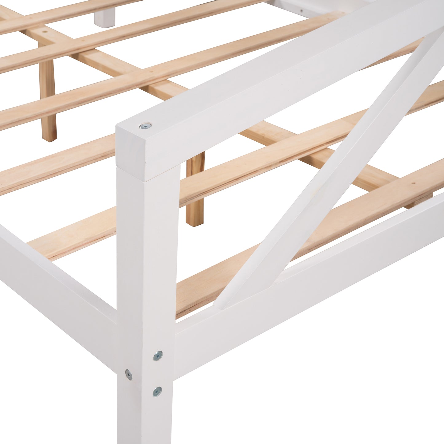 Full size Daybed, Wood Slat Support, White
