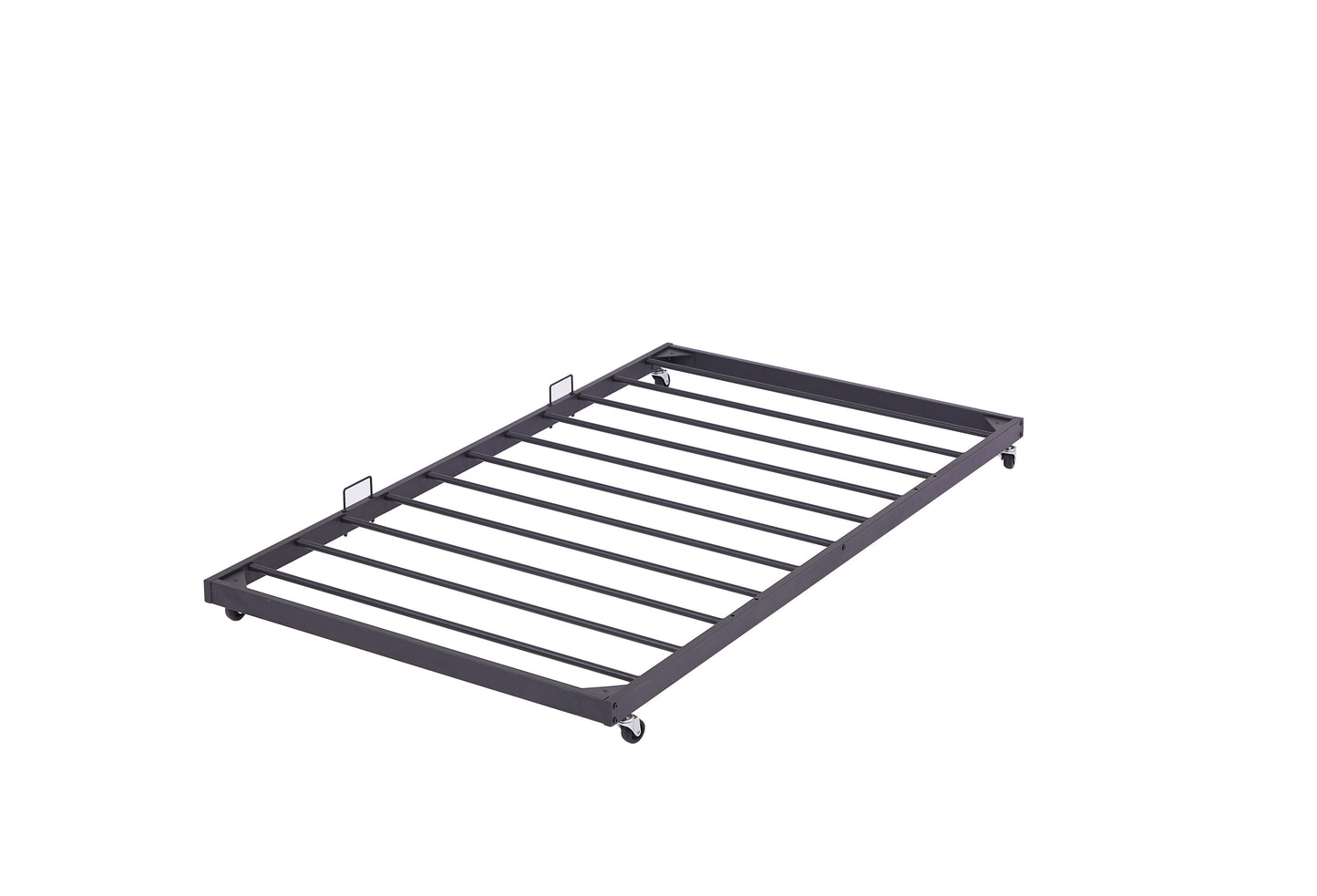 Daybed, sofa bed metal framed with trundle twin size, black, 77''L x 40.6'' W x 14.5'' H