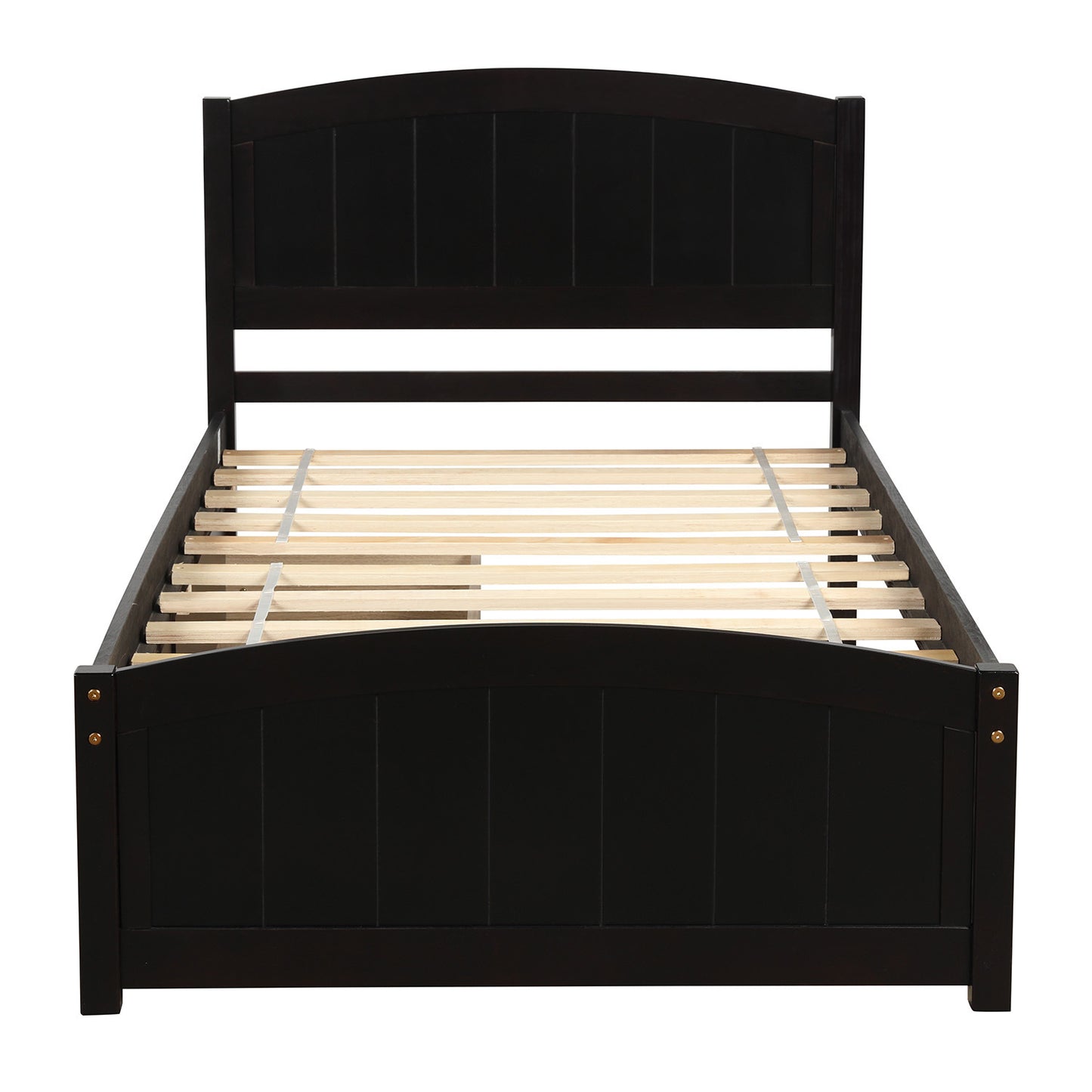 Twin size Platform Bed with Two Drawers, Espresso