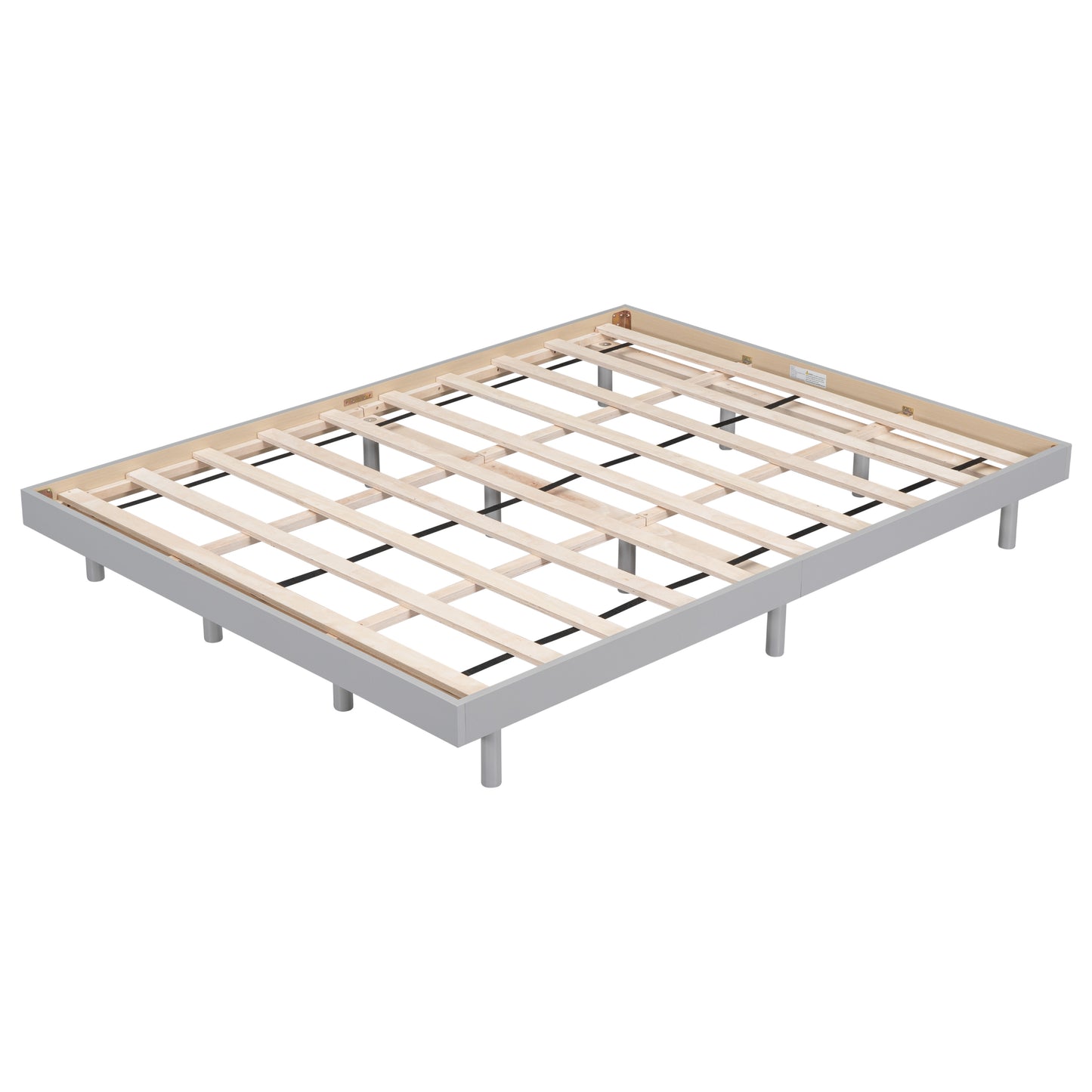 Modern Design Queen Floating Platform Bed Frame for Grey Color