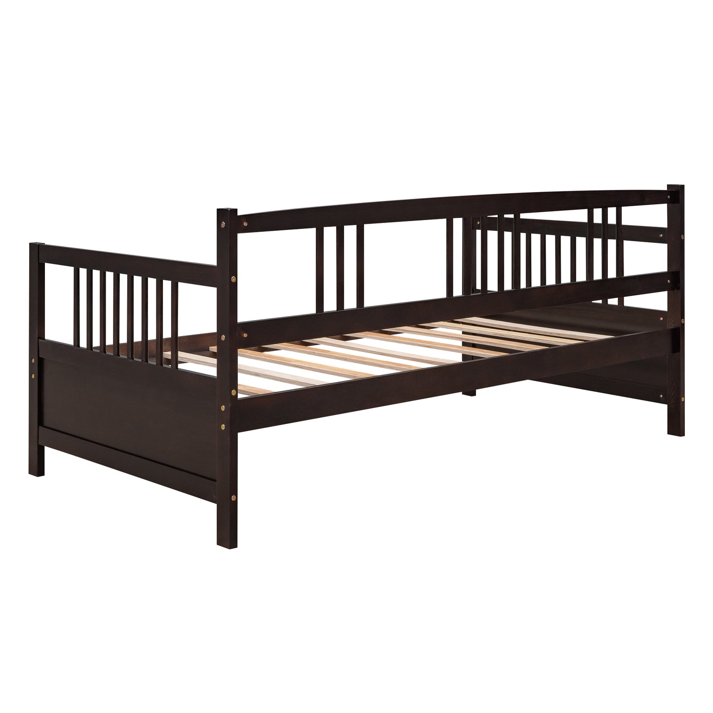 Modern Solid Wood Daybed, Multifunctional, Twin Size, Espresso (Previous SKU: WF191899AAP)