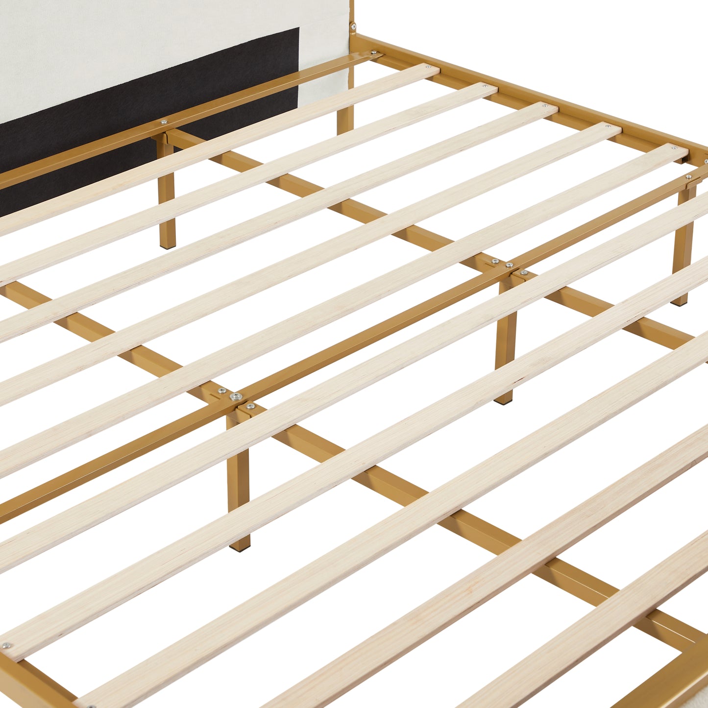 King Size Bed Frame,Upholstered Platform Bed & High headboard with Wood Slat Support,No Box Spring Needed,Easy Assembly, Velvet White