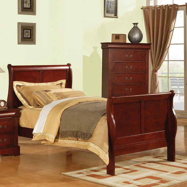 Full Size Cherry Wood ACME Louis Philippe III Sleigh Bed – HOMEDAYBED
