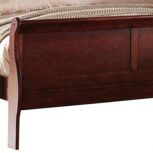 Full Size Cherry Wood ACME Louis Philippe Sleigh Bed-Sleigh bed-HomeDaybed